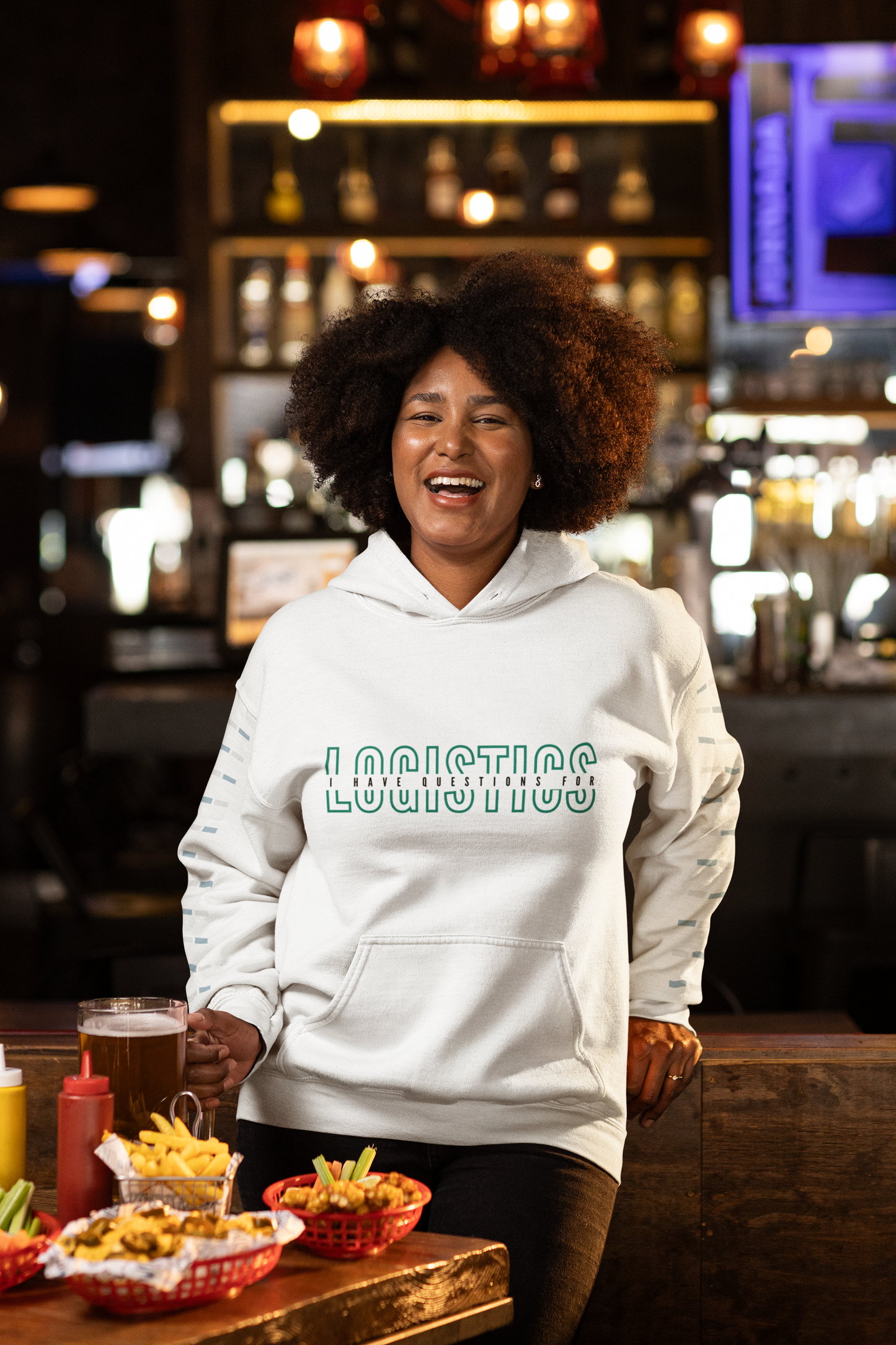 I HAVE QUESTIONS FOR LOGISTICS UNISEX HOODIE