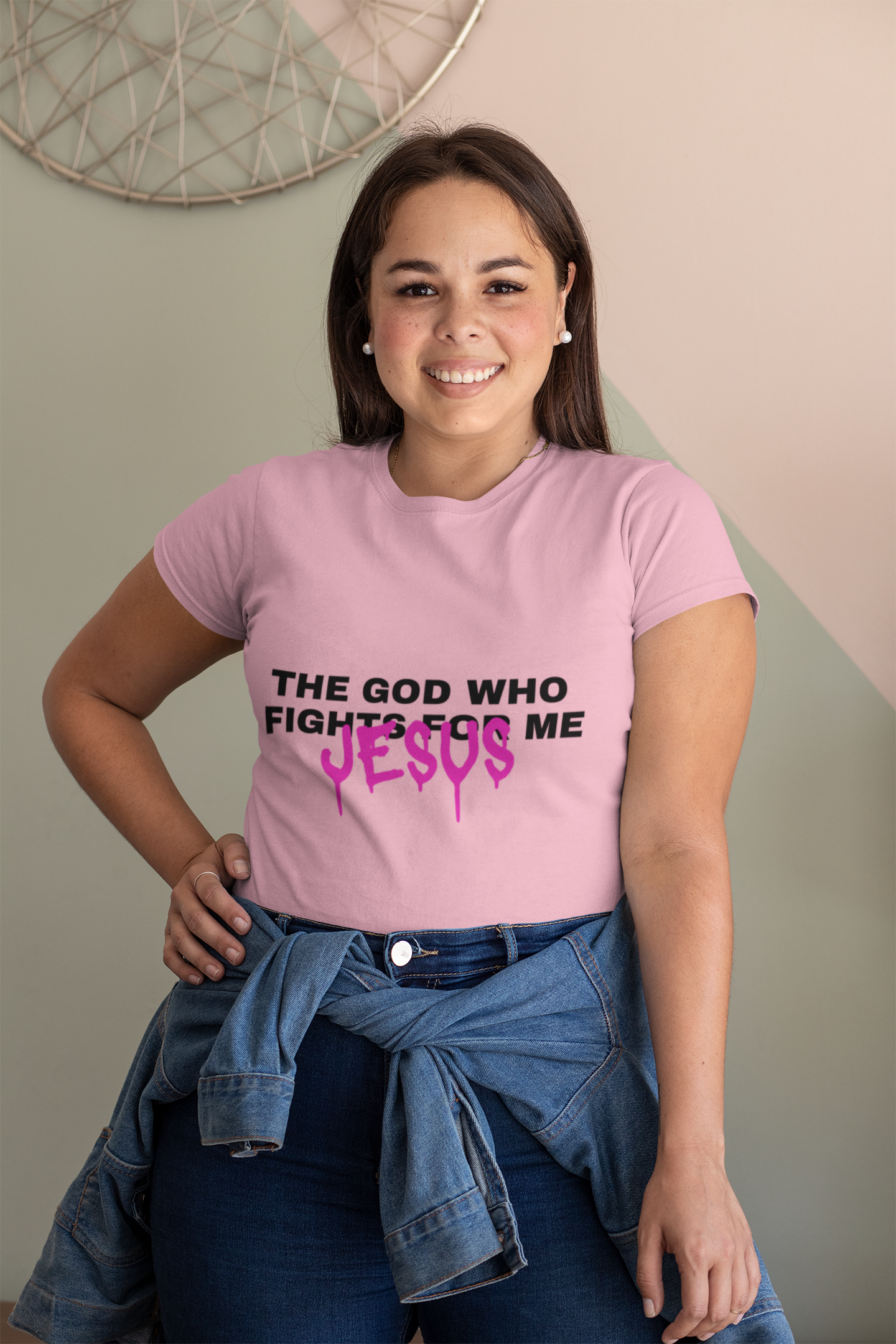 The God who fights for me Women's short sleeve t-shirt